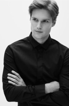 Reserved - Гладка сорочка super slim fit - чорний - 773EH-99X