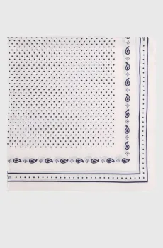 Женский белый шелковый платок с узором Белый ONESIZE MAJE MFABO00547_Ecru