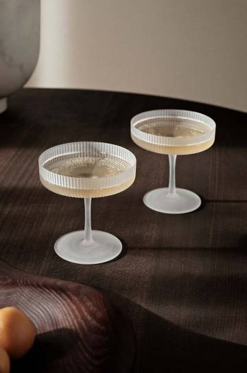 Набор бокалов для шампанского ferm LIVING Ripple Champagne Saucers 150 ml 2 шт Набор бокалов для шампанского ferm LIVING Ripple Champagne Saucers 150 ml 2 шт