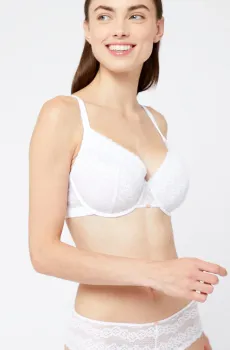 Женский белый бюстгальтер с тонкой чашкой SPACER Белый 75B Etam 6504743