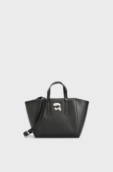 Женская черная кожаная сумка Черный ONESIZE Karl Lagerfeld 246W3030