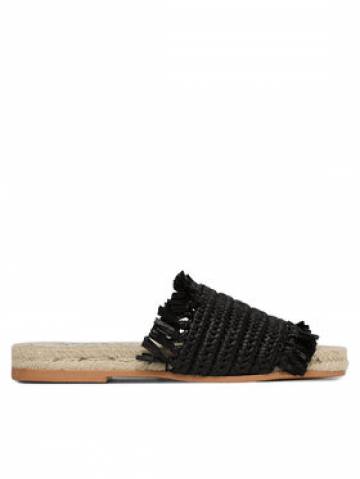 Manebi Еспадрильї Fringed Knots Raffia Jute Sandals V 3.1 Y0 Чорний Manebi Еспадрильї Fringed Knots Raffia Jute Sandals V 3.1 Y0 Чорний