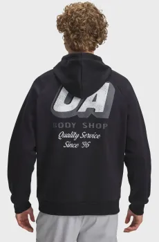 Мужское черное худи UA Rival Fleece HBR Logo HD Черный L Under Armour 6003955-001