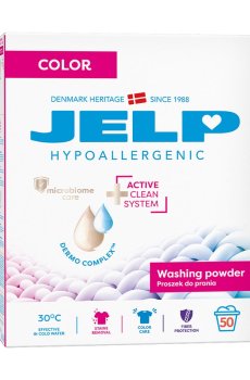 Гипоаллергенный стиральный порошок JELP, с рождения, для цветного белья, от 3 лет, 50 стирок, 3 кг