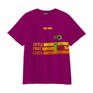 Детская футболка Bob Snail Little Fruit Lover оверсайз, фиолетовая, от 5 до 7 лет