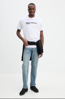 Хлопковая футболка Karl Lagerfeld Jeans