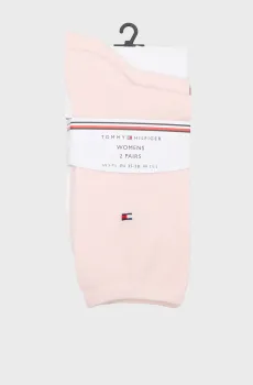 Женские пудровые носки (2 пары) CASUAL Розовый 39-42 Tommy Hilfiger 371221