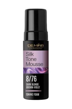 Тонирующая пенка для волос DeMira Professional Silk Tone Mousse 8/76 Dark Blonde Brown-Violet, 120 мл