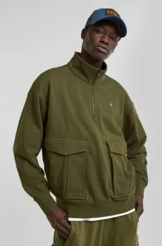 Мужская зеленая спортивная кофта Rovic skipper loose sw Зеленый L G-Star RAW D25096,D566