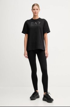 Хлопковая футболка EA7 Emporio Armani