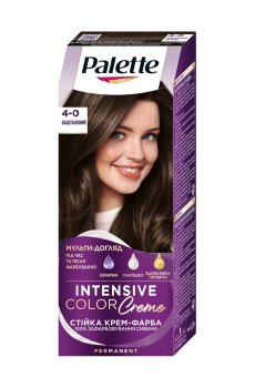 Стойкая крем-краска для волос Palette Интенсивный цвет, 4-0 Каштановый, 110 мл