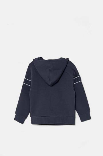 Детская кофта Emporio Armani цвет синий с капюшоном узор 6D4BJK 1JHSZ Детская кофта Emporio Armani цвет синий с капюшоном узор 6D4BJK 1JHSZ