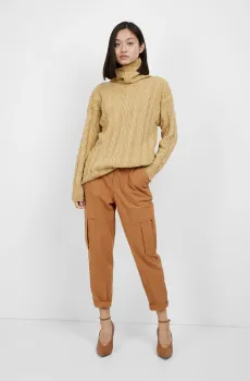 Женский бежевый свитер Бежевый XL ANDRE TAN 35037PO