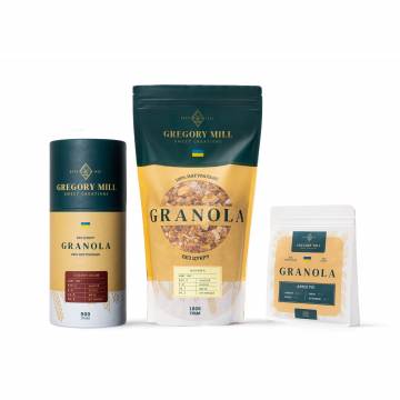Набір граноли Multi Banana, Cherry Boom & Apple Pie, 1750 г Gregory Mill Набір граноли Multi Banana, Cherry Boom & Apple Pie, 1750 г Gregory Mill