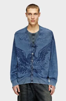 Мужской синий кардиган K-FENICAR Синий XS Diesel A19480 0BJBS