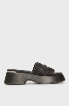 Женские черные слайдеры Черный 40 DKNY K1537441