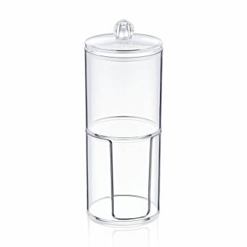 Набор цилиндров для ватных дисков и палочек Boxup прозрачный, 7*19 см, 2 шт (FT-014)