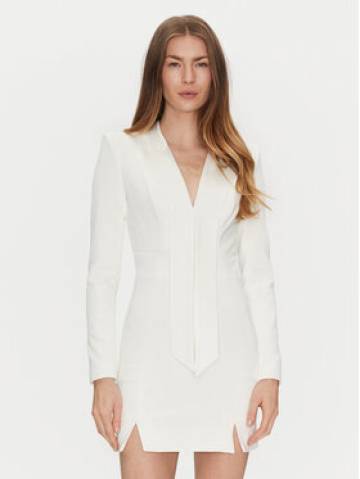 Elisabetta Franchi Коктейльна сукня AB-709-51E2-V550 Білий Regular Fit Elisabetta Franchi Коктейльна сукня AB-709-51E2-V550 Білий Regular Fit