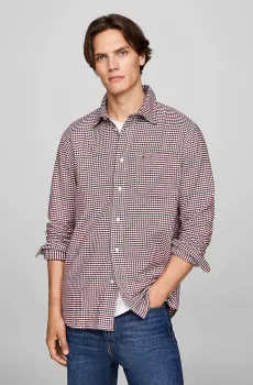Мужская рубашка в клетку BRUSHED GINGHAM OVERCHECK Разноцветный S Tommy Hilfiger MW0MW37324