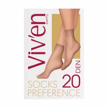 Носки женские Viven petty Preference Socks, 20 DEN, бежевые, 2 пары Носки женские Viven petty Preference Socks, 20 DEN, бежевые, 2 пары