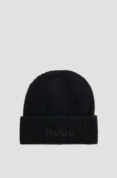 Женская черная шапка Черный ONESIZE HUGO 50500970;001