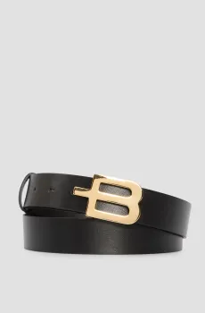 Женский черный кожаный ремень Черный 90 Baldinini I5BF01XXVITE;0000