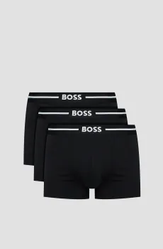 Мужские черные боксеры (3 шт) Черный S BOSS 50510687;001