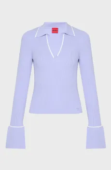 Женский фиолетовый пуловер Фиолетовый L HUGO 50554077;520