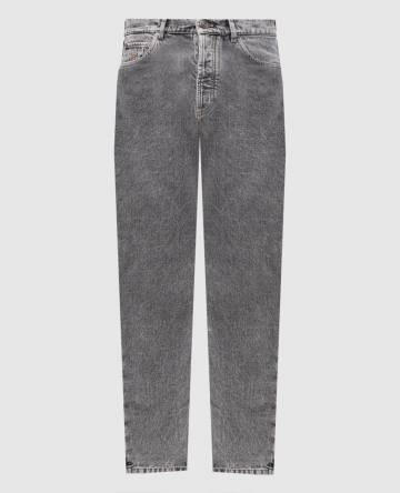 Серые джинсы с логотип патч Серые джинсы с логотип патч