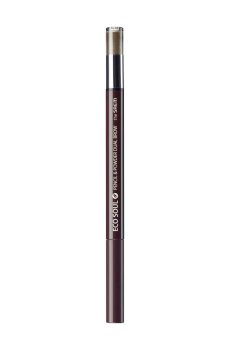 Карандаш-пудра для бровей Saem Eco Soul Pencil & Powder Dual Brow 01 Natural Brown, 0.8 г