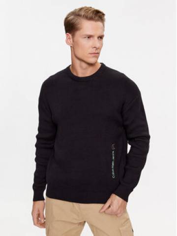 Calvin Klein Jeans Светр Vertical J30J323977 Чорний Regular Fit Calvin Klein Jeans Светр Vertical J30J323977 Чорний Regular Fit