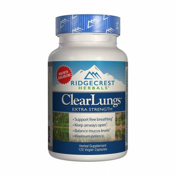 Комплекс для поддержки легких Ridgecrest Herbals ClearLungs Extra Strength, 120 капсул Комплекс для поддержки легких Ridgecrest Herbals ClearLungs Extra Strength, 120 капсул
