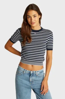 Женский джемпер в полоску TJW ESSENTIAL SS SWEATER Разноцветный S Tommy Jeans DW0DW19336