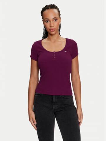 Tommy Jeans Футболка Henley DW0DW18669 Фіолетовий Slim Fit Tommy Jeans Футболка Henley DW0DW18669 Фіолетовий Slim Fit
