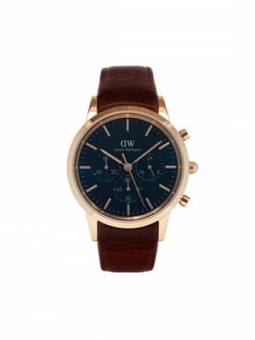 Daniel Wellington Годинник Iconic Chronograph St Mawes Arctic DW00100639 Коричневий Daniel Wellington Годинник Iconic Chronograph St Mawes Arctic DW00100639 Коричневий