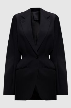 Черный жакет из шерсти