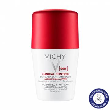 Женский шариковый антиперспирант Vichy Clinical Control Deperspirant 96H против чрезмерного потоотделения и запаха, 50 мл Женский шариковый антиперспирант Vichy Clinical Control Deperspirant 96H против чрезмерного потоотделения и запаха, 50 мл