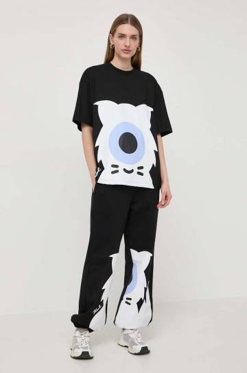 Хлопковая футболка Karl Lagerfeld x Darcel Disappoints женская цвет чёрный Хлопковая футболка Karl Lagerfeld x Darcel Disappoints женская цвет чёрный