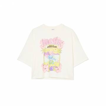 Cropp - Футболка з принтом Lilo & Stitch - білий Cropp - Футболка з принтом Lilo & Stitch - білий