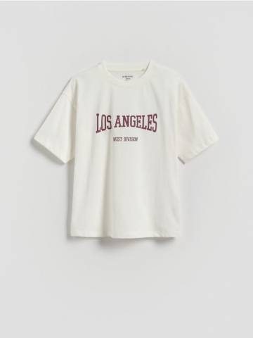 Reserved - Футболка з принтом - кремовий - 088FH-01X