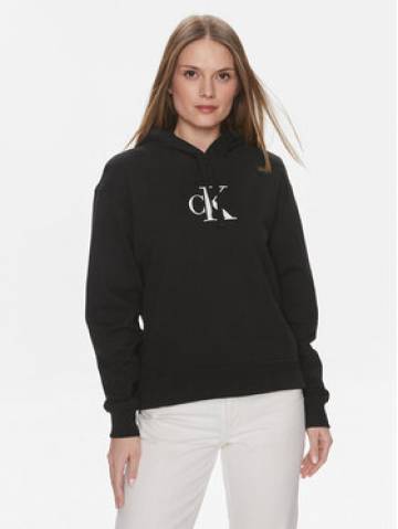Calvin Klein Jeans Світшот Satin J20J223432 Чорний Regular Fit Calvin Klein Jeans Світшот Satin J20J223432 Чорний Regular Fit