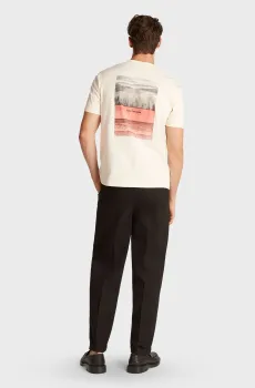 Мужская бежевая футболка TWO TONE LANDSCAPE Бежевый L Calvin Klein Jeans J30J327091