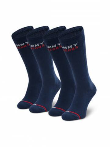 Tommy Jeans Набір з 2 пар високих шкарпеток unisex 701218957 Cиній Tommy Jeans Набір з 2 пар високих шкарпеток unisex 701218957 Cиній