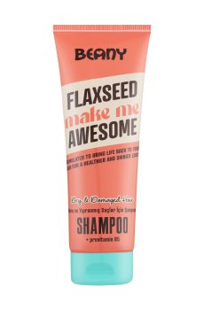 Безсульфатный шампунь Beany Shampoo для сухих и повреждeнных волос, с семенами льна, 250 мл