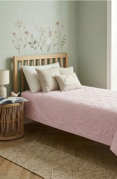 Покривало - пастельний рожевий