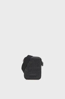 Мужская черная сумка с узором EMBLEM Черный ONESIZE Calvin Klein LV04D3334G