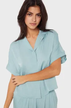 Женская голубая рубашка JOY Голубой M Etam 6544311