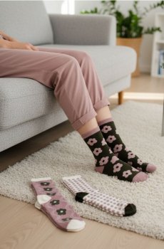 Довгі шкарпетки 3 пари - різнобарвний