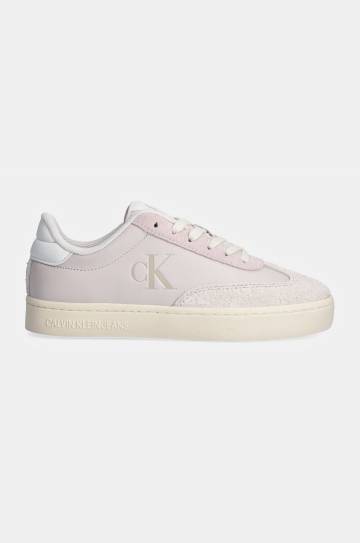 Кожаные кроссовки Calvin Klein Jeans CLASSIC CUPSOLE LOW MG MIX цвет бежевый YW0YW01611 Кожаные кроссовки Calvin Klein Jeans CLASSIC CUPSOLE LOW MG MIX цвет бежевый YW0YW01611