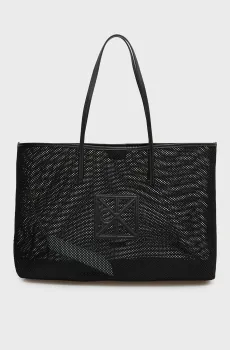 Женская черная сумка EMBLEM MESH Черный ONESIZE Calvin Klein LV04F3422G